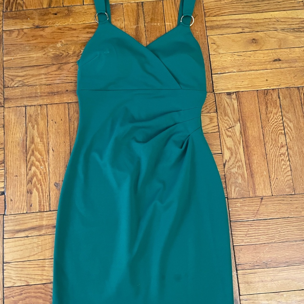 Guess Teal Sleeveless V-Neck Midi Dress
